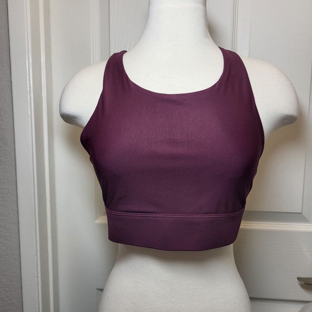 Fabletics No-Bounce High Impact Sports Bra Burgandy Size Medium MSRP $69.95